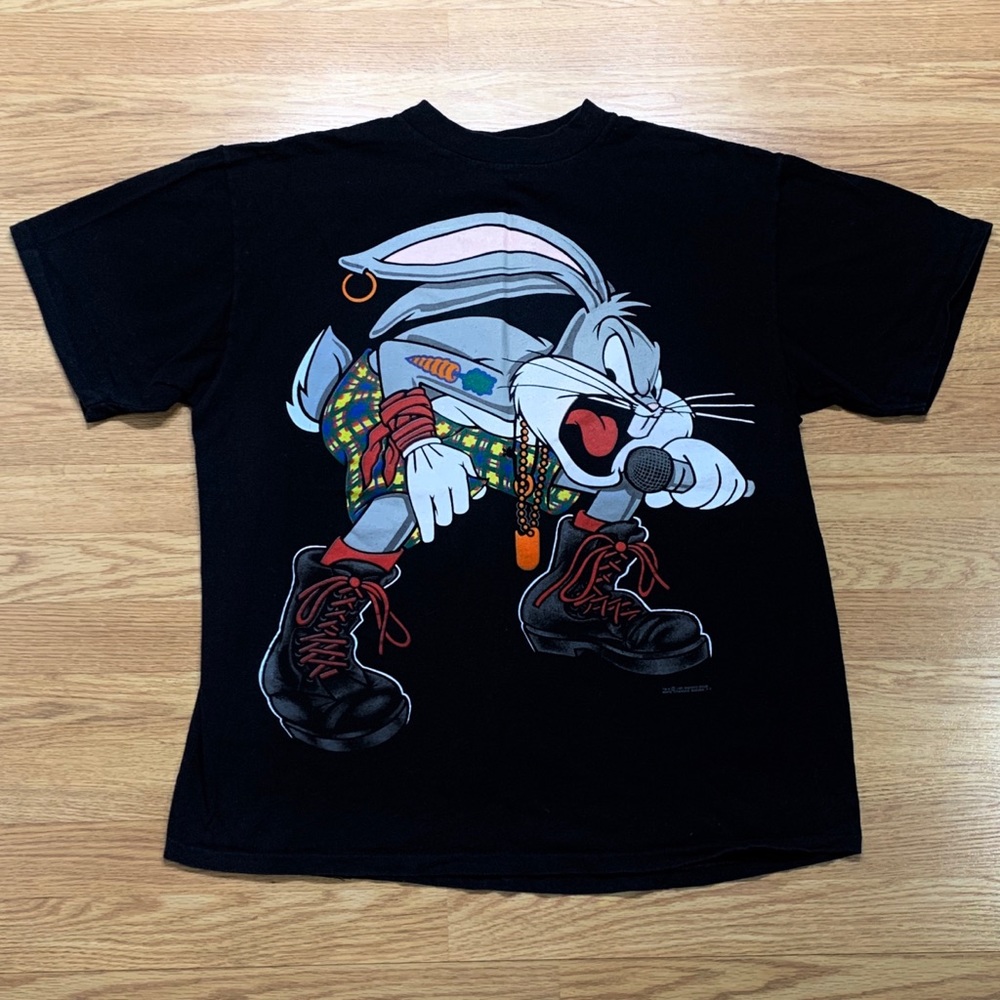 VINTAGE 1993 BUGS BUNNY RAP ROCK T-SHIRT CHANGES
